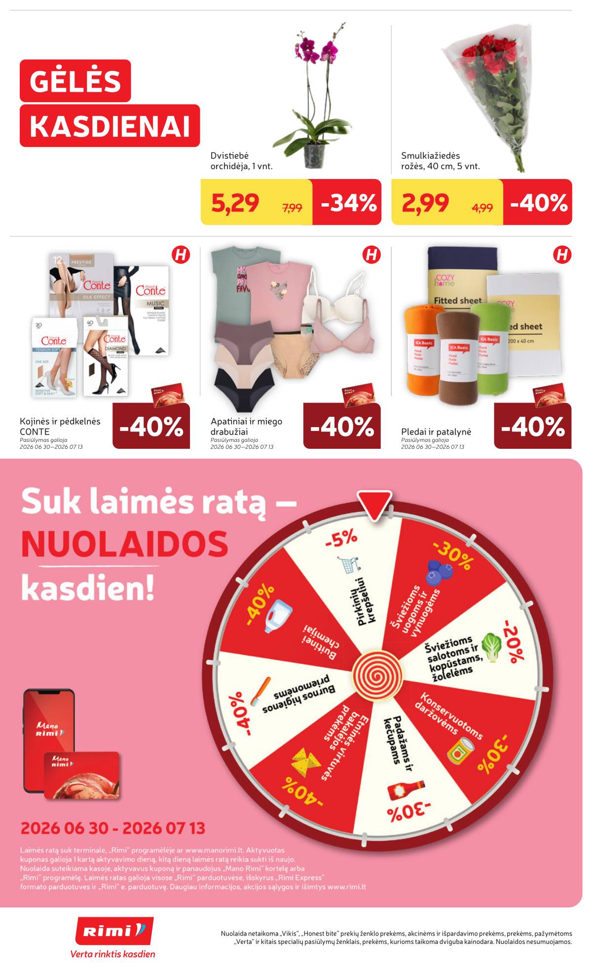 Rimi - Naujausias RIMI savaitinis akcijų leidinys | 2026-06-30 - 2026-07-06 28 puslapis
