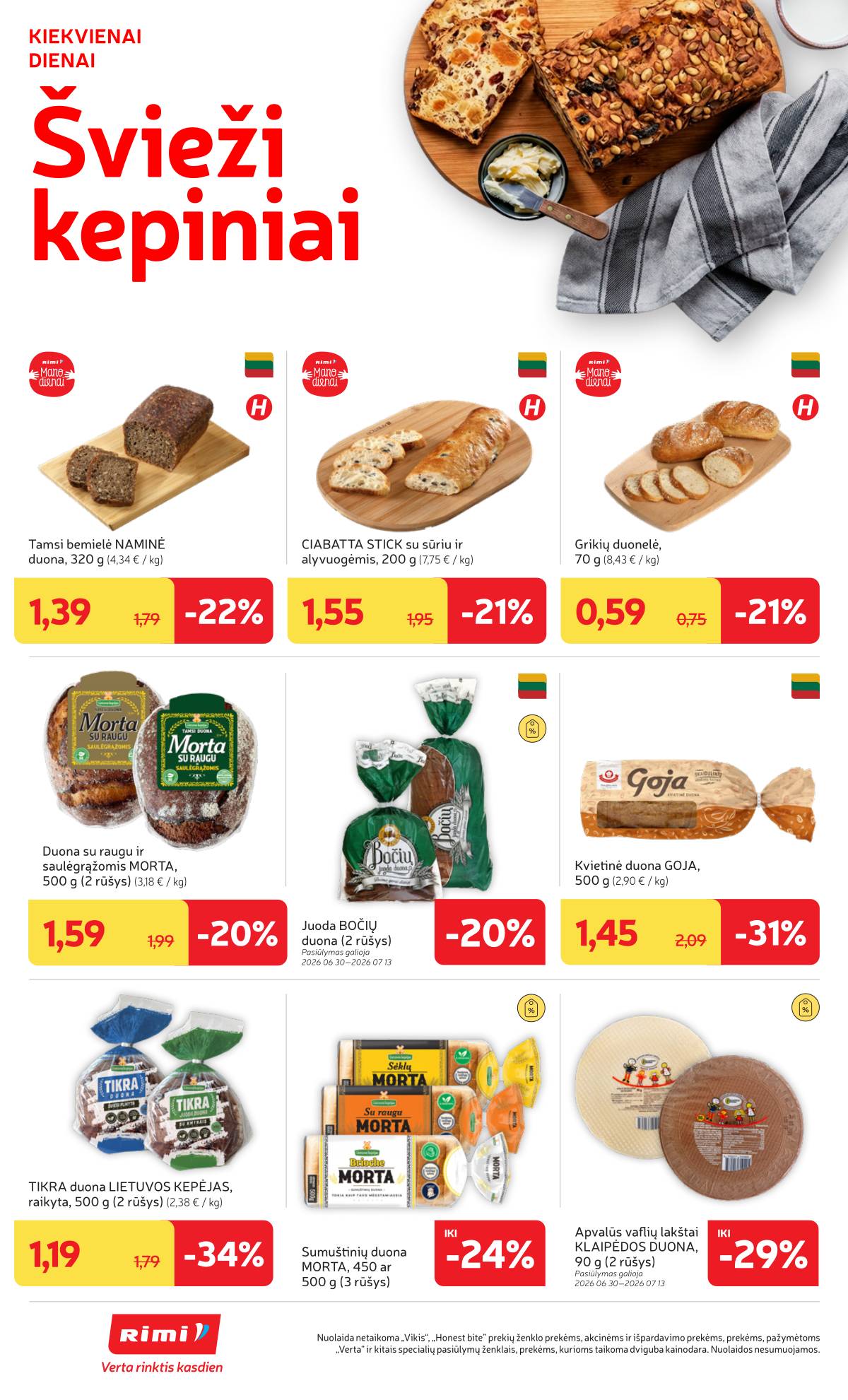 Rimi - Naujausias RIMI savaitinis akcijų leidinys | 2026-06-30 - 2026-07-06 8 puslapis