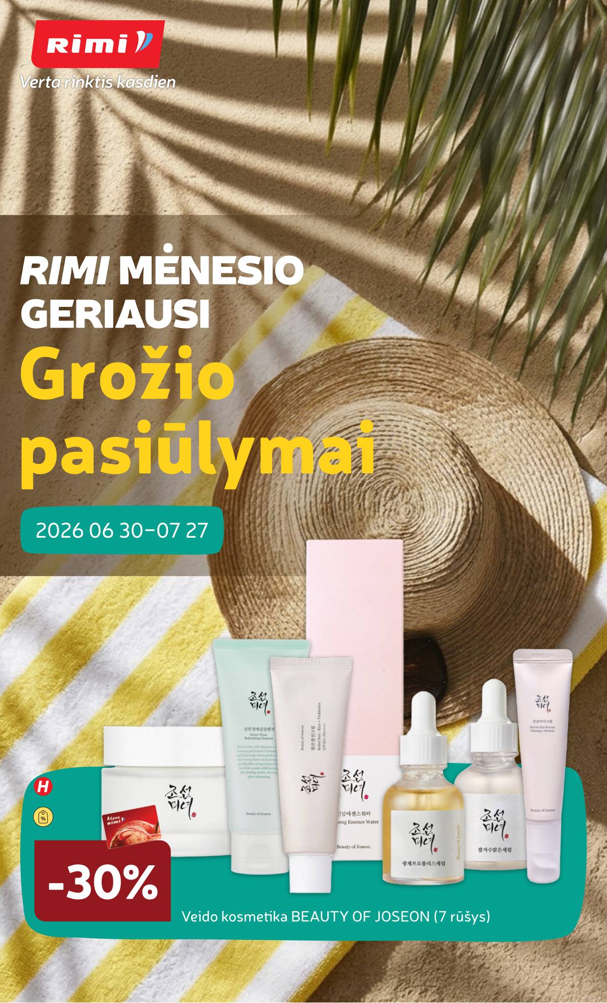 Rimi - RIMI nuolaidų katalogas "Grožio pasiūlymai" | 2026-06-30 - 2026-07-27 1 puslapis