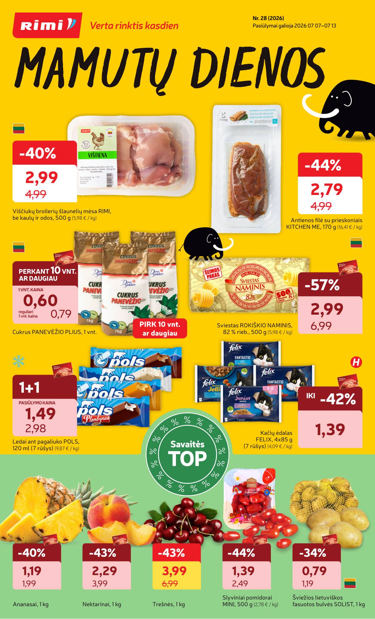 Rimi - Naujausias RIMI savaitinis akcijų leidinys | 2026-07-07 - 2026-07-13 1 puslapis