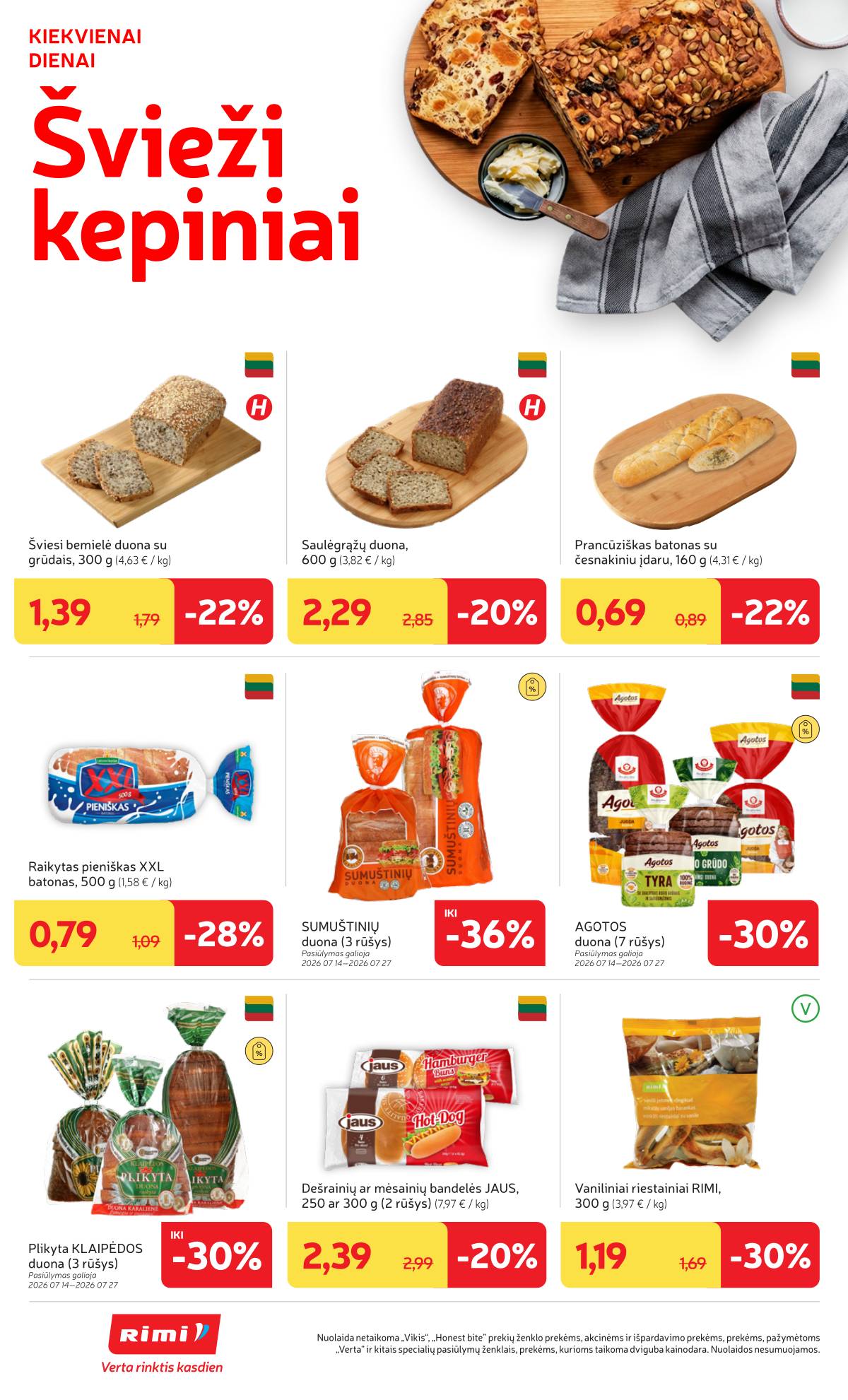Rimi - Naujausias RIMI savaitinis akcijų leidinys | 2026-07-14 - 2026-07-20 12 puslapis