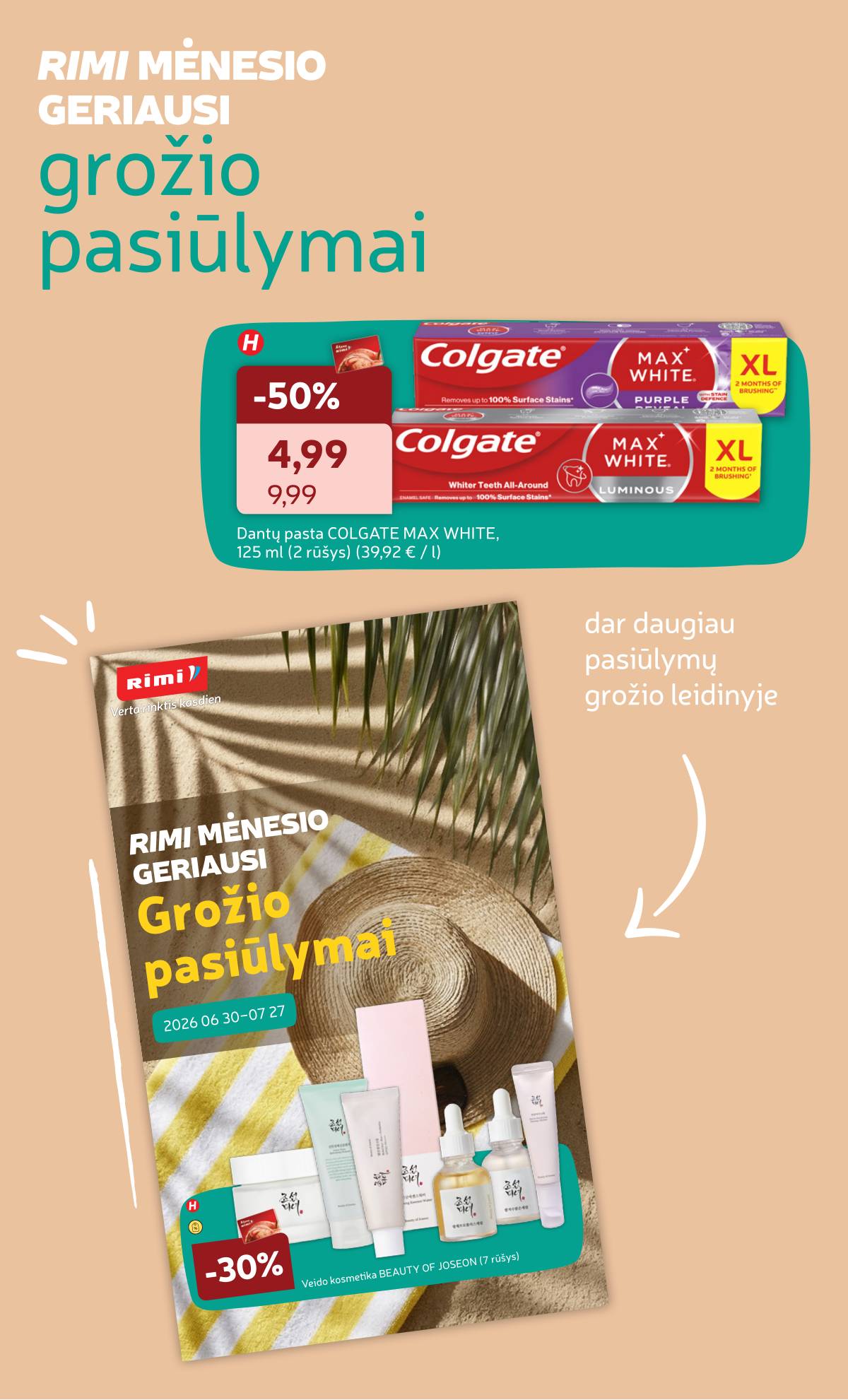 Rimi - Naujausias RIMI savaitinis akcijų leidinys | 2026-07-14 - 2026-07-20 28 puslapis