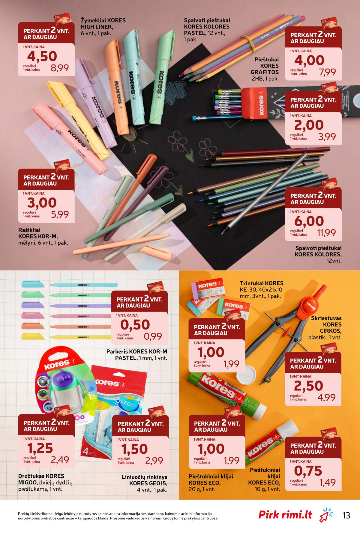 Rimi - RIMI "Atgal į MOKYKLĄ!" akcijų leidinys 13 puslapis