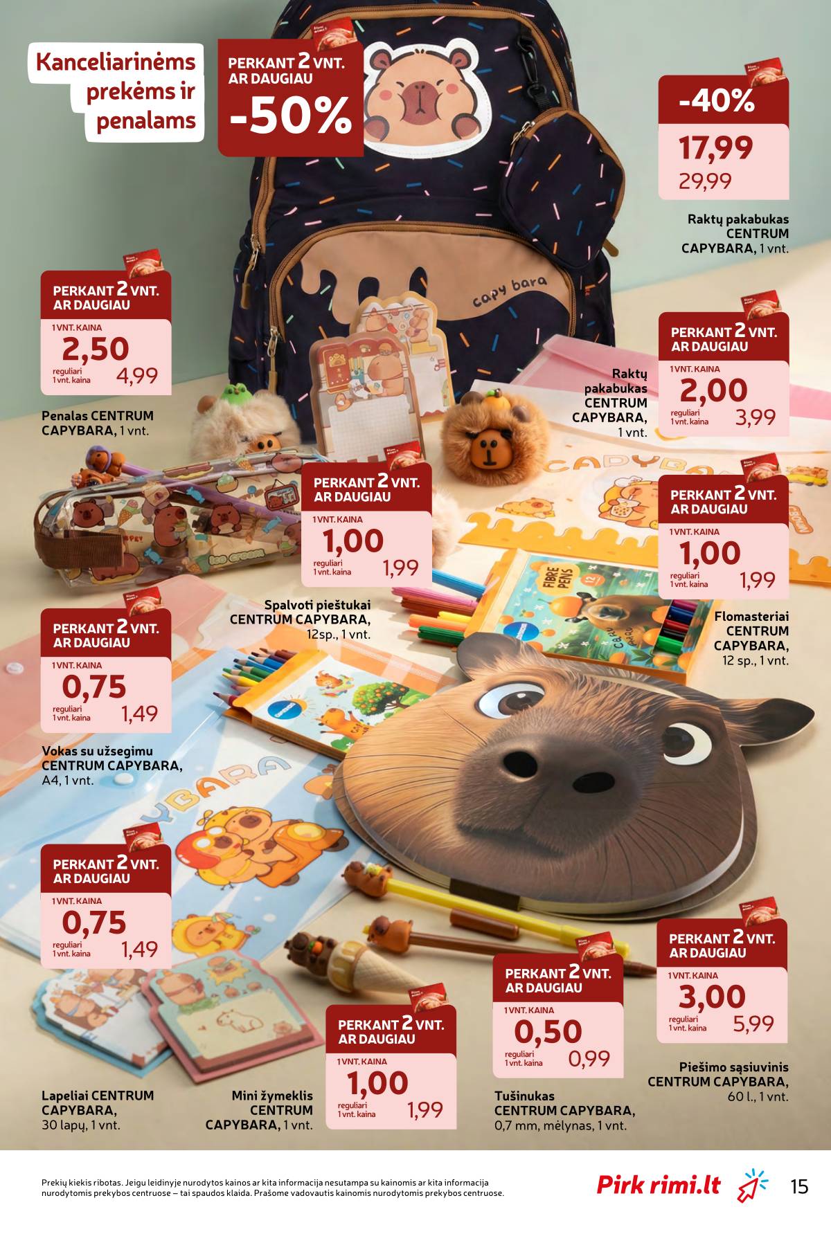Rimi - RIMI "Atgal į MOKYKLĄ!" akcijų leidinys 15 puslapis
