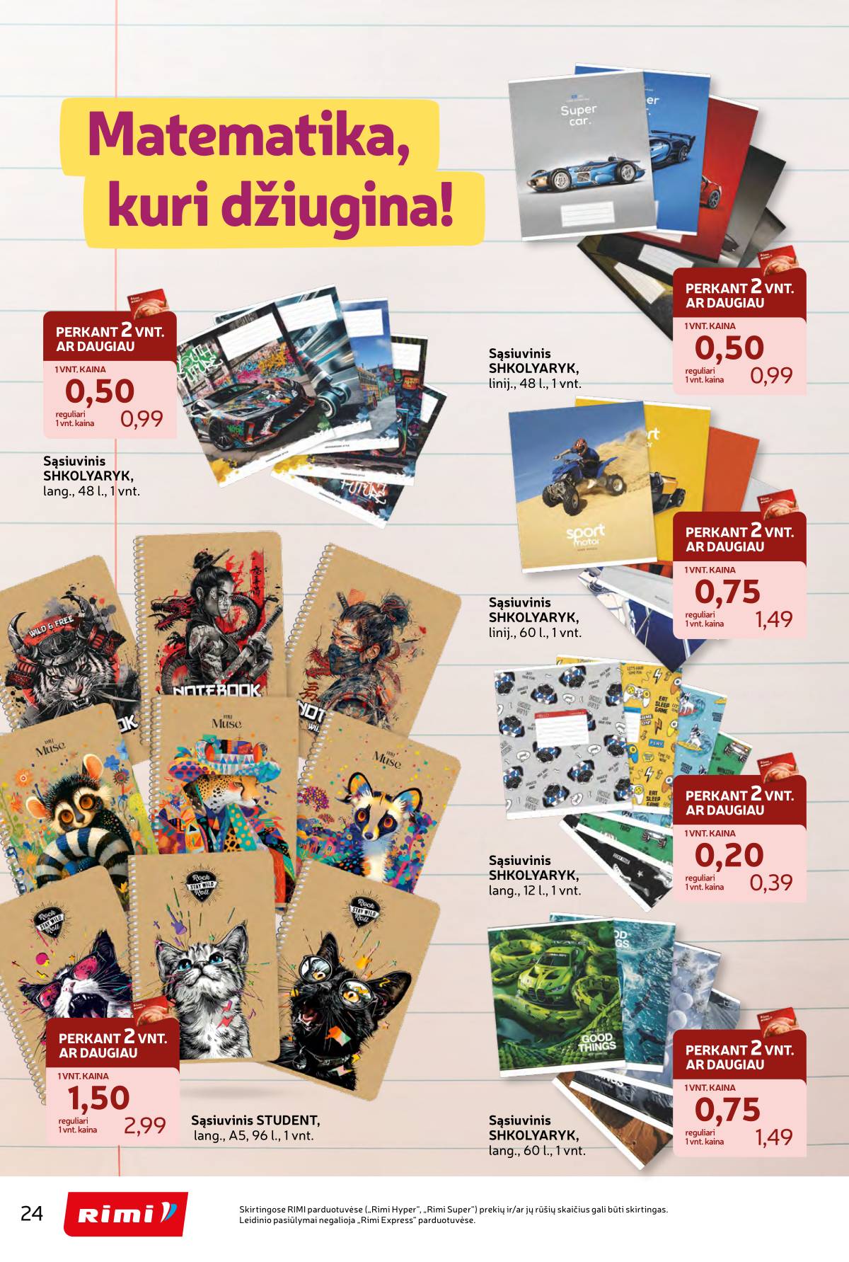 Rimi - RIMI "Atgal į MOKYKLĄ!" akcijų leidinys 24 puslapis