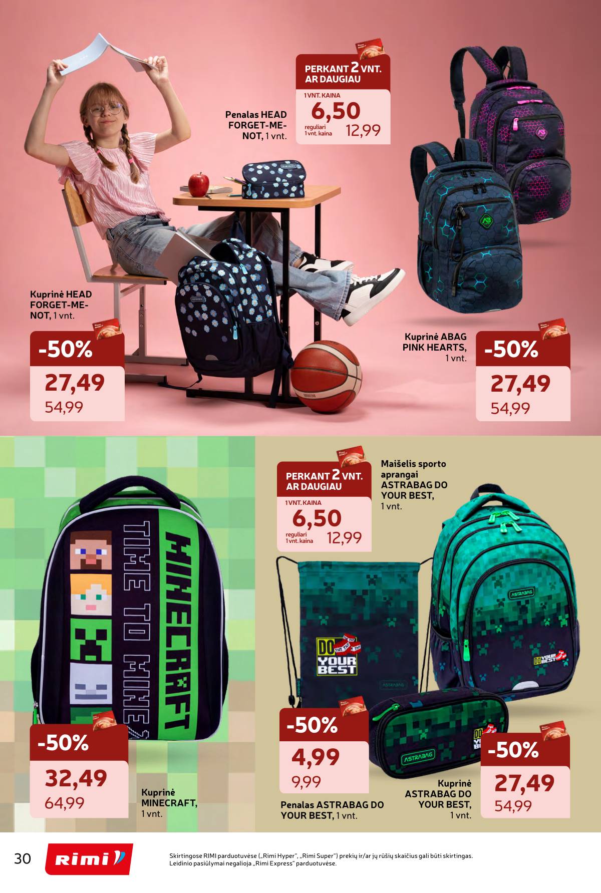 Rimi - RIMI "Atgal į MOKYKLĄ!" akcijų leidinys 30 puslapis