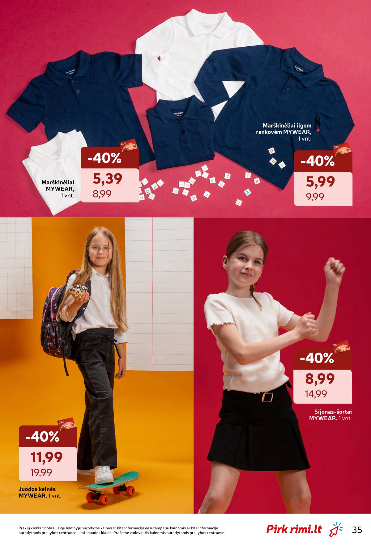 Rimi - RIMI "Atgal į MOKYKLĄ!" akcijų leidinys 35 puslapis
