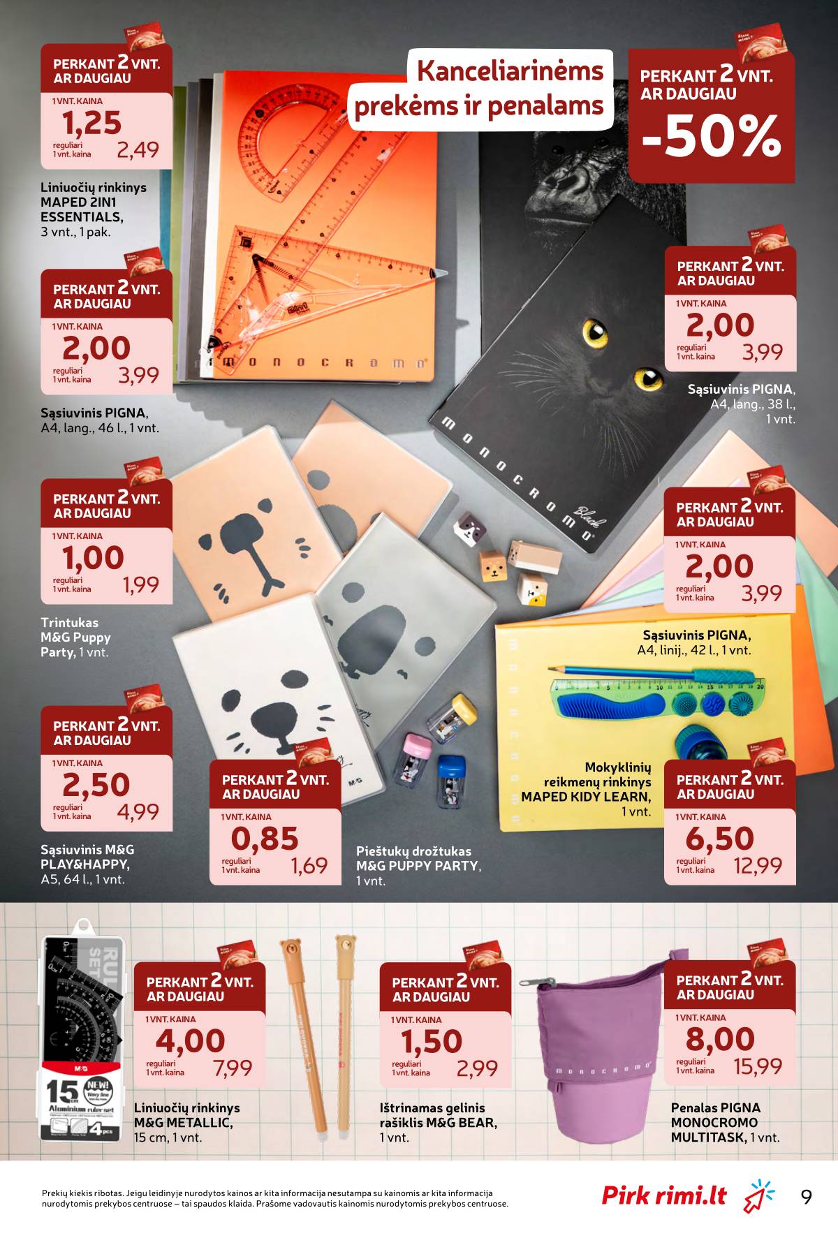 Rimi - RIMI "Atgal į MOKYKLĄ!" akcijų leidinys 9 puslapis