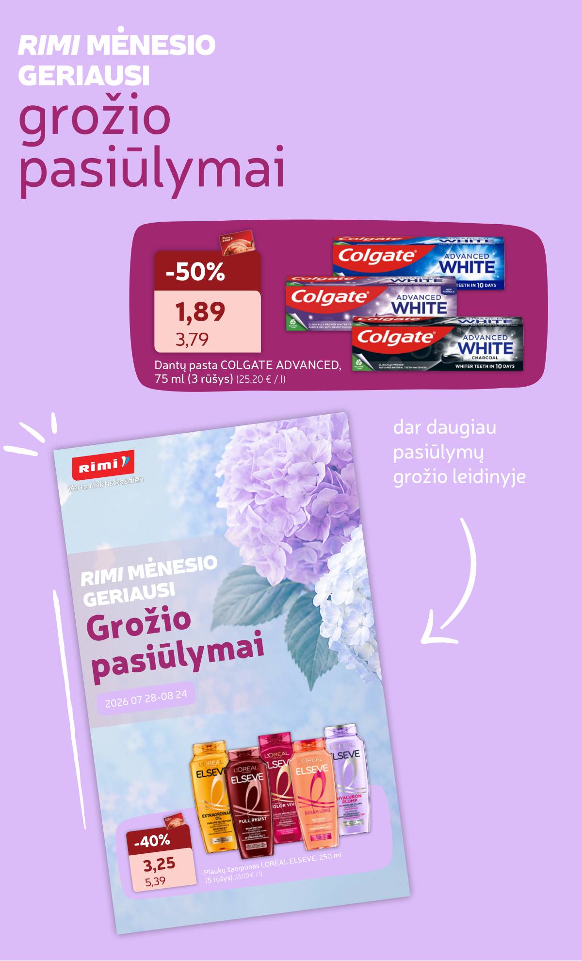 Rimi - Naujausias RIMI savaitinis akcijų leidinys | 2026-08-18 - 2026-08-24 22 puslapis