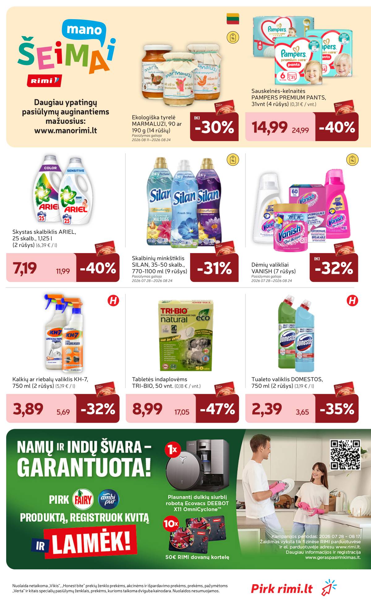 Rimi - Naujausias RIMI savaitinis akcijų leidinys | 2026-08-18 - 2026-08-24 25 puslapis