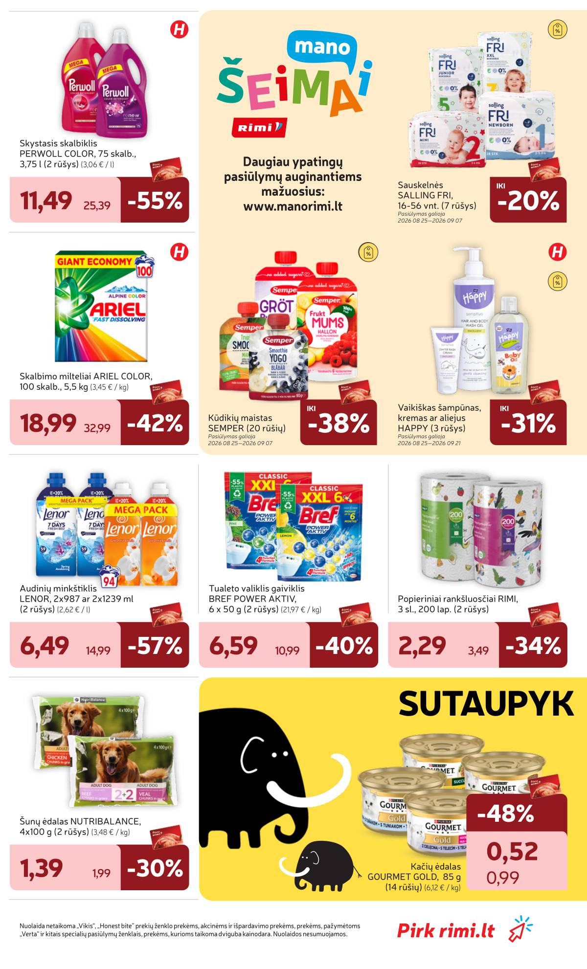 Rimi - Naujausias RIMI savaitinis akcijų leidinys | 2026-08-25 - 2026-08-31 27 puslapis