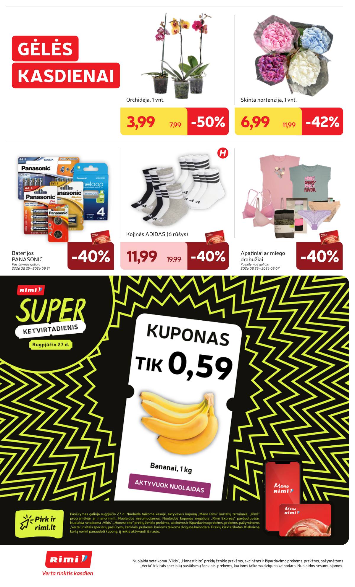 Rimi - Naujausias RIMI savaitinis akcijų leidinys | 2026-08-25 - 2026-08-31 28 puslapis