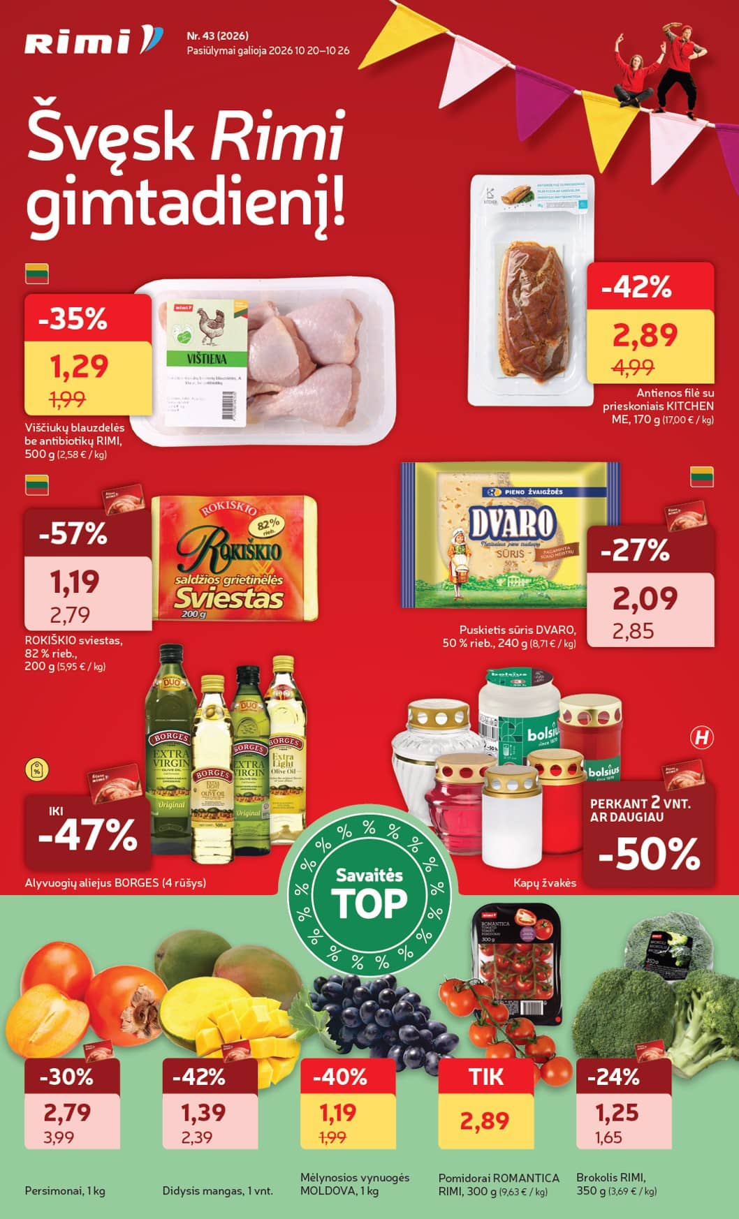 Rimi - Savaitinis akcijų leidinys Nr. 43 (2026) 1 puslapis