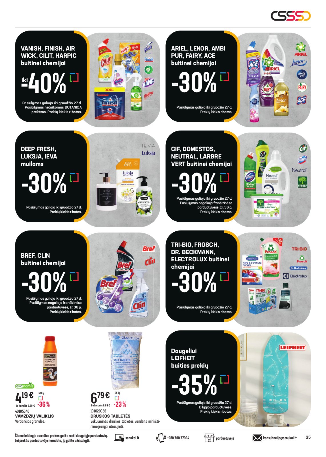 Senukai 'jaukioms KALĖDOMS. Reklaminis leidinys nr. 33(585)' 35 puslapis