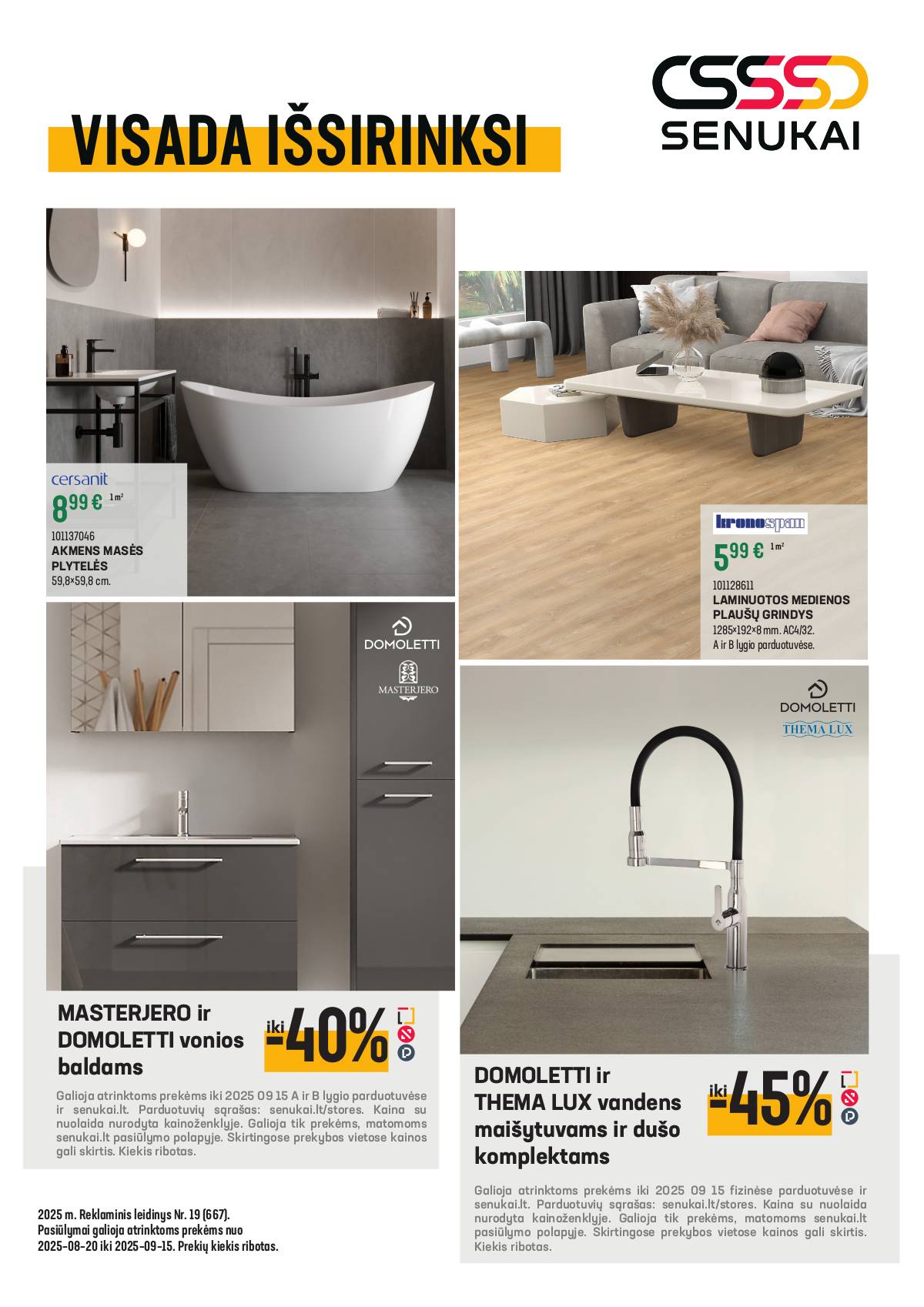Senukai - Reklaminis leidinys Nr. 19(667) 1 puslapis