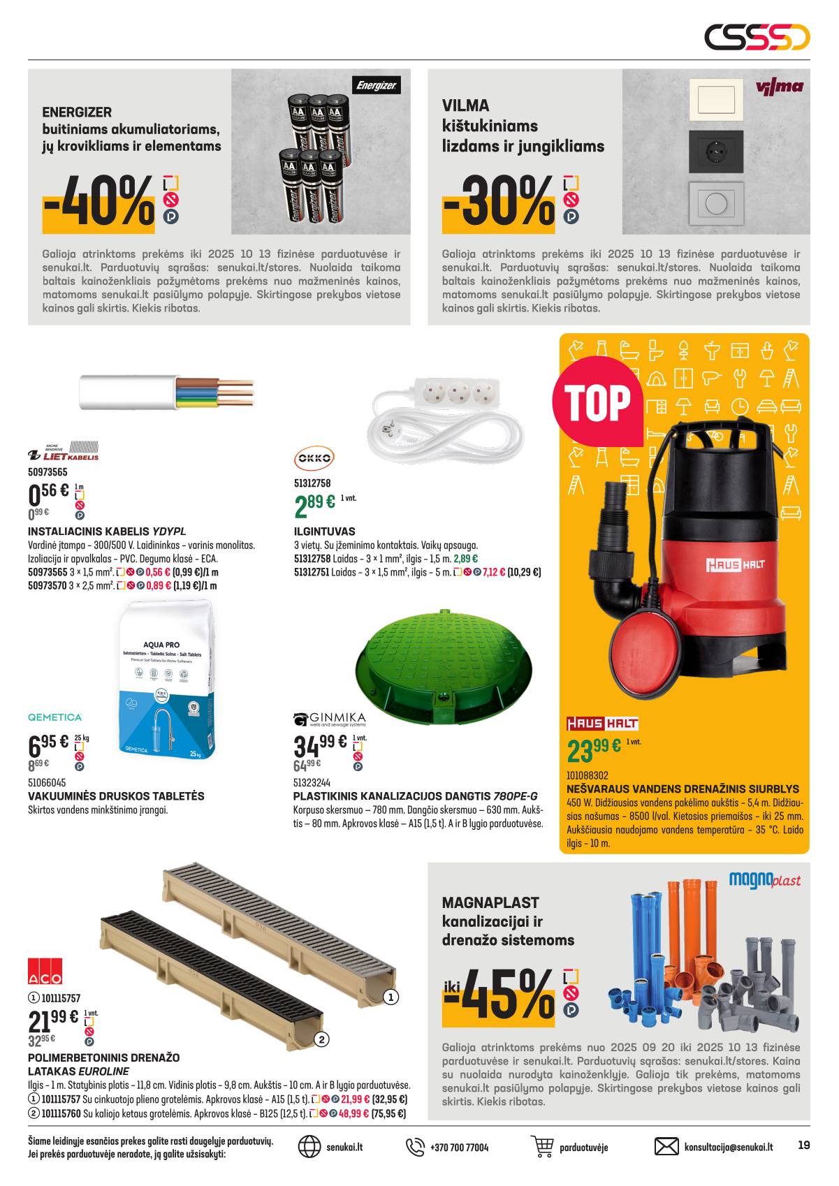 Senukai - "Senukai" Reklaminis leidinys Nr. 22 | 2025-09-18 - 2025-10-13 19 puslapis