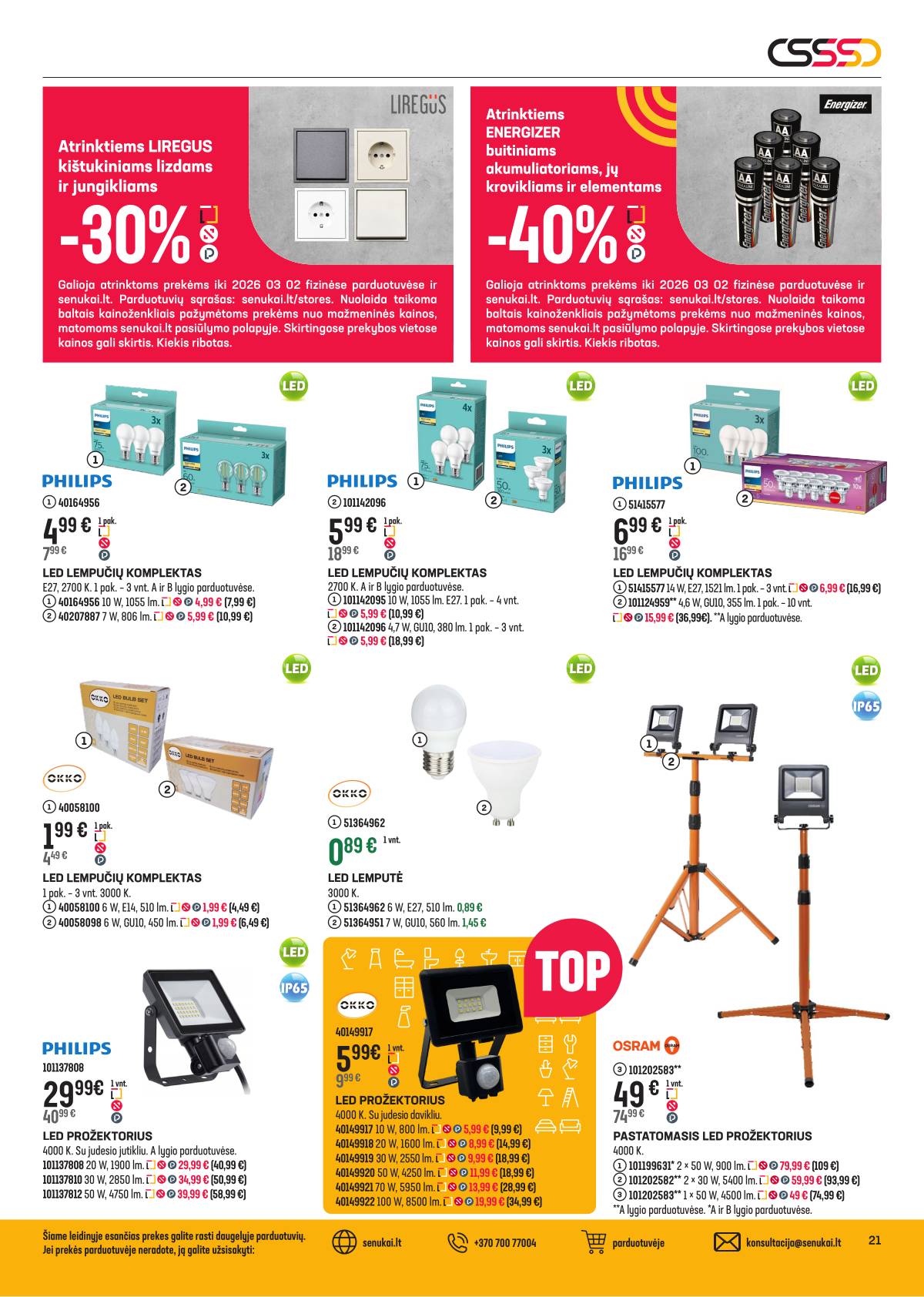 Senukai - Senukai akcijų leidinys | 2026-02-04 - 2026-03-02 21 puslapis