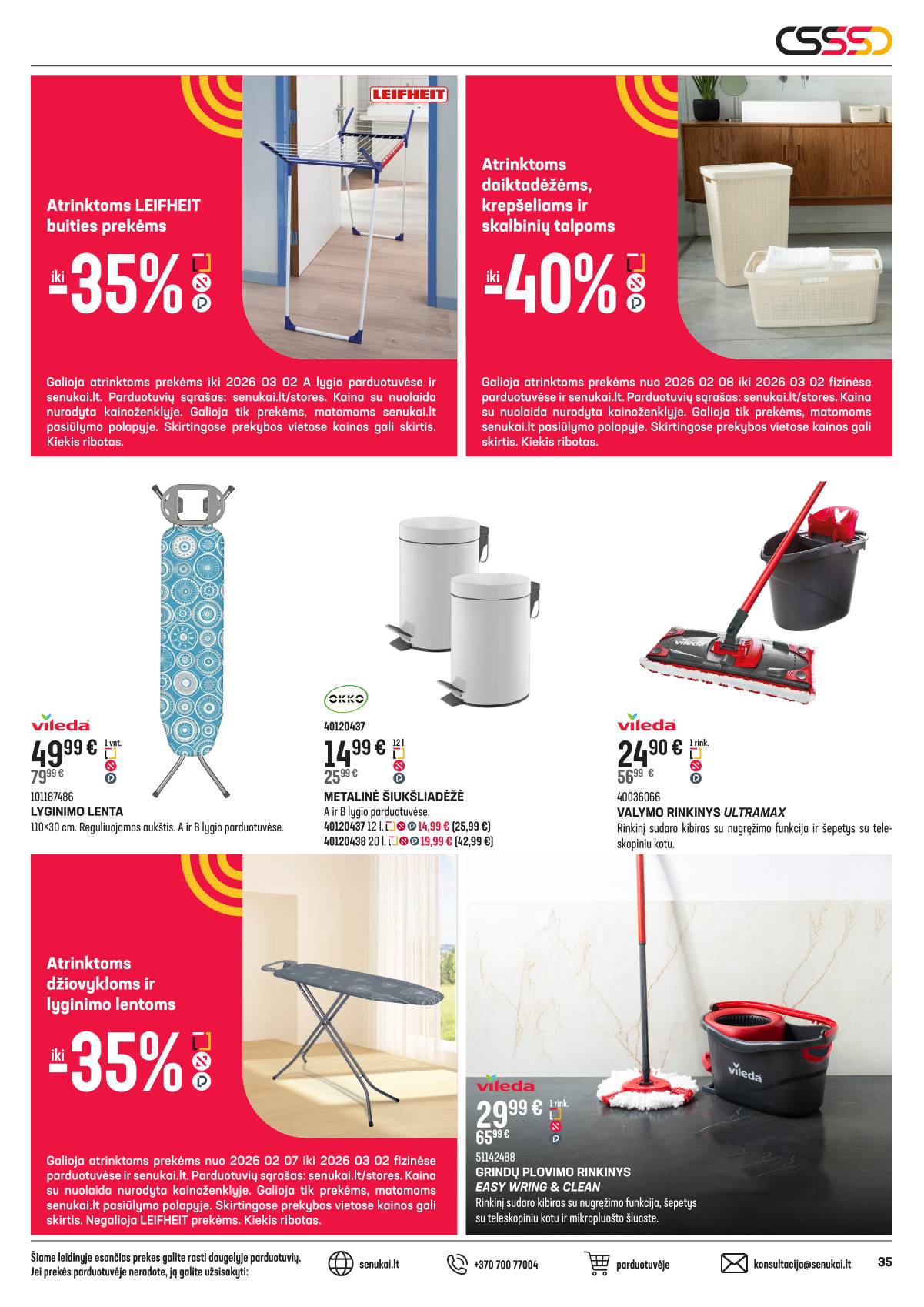 Senukai - Senukai akcijų leidinys | 2026-02-04 - 2026-03-02 35 puslapis