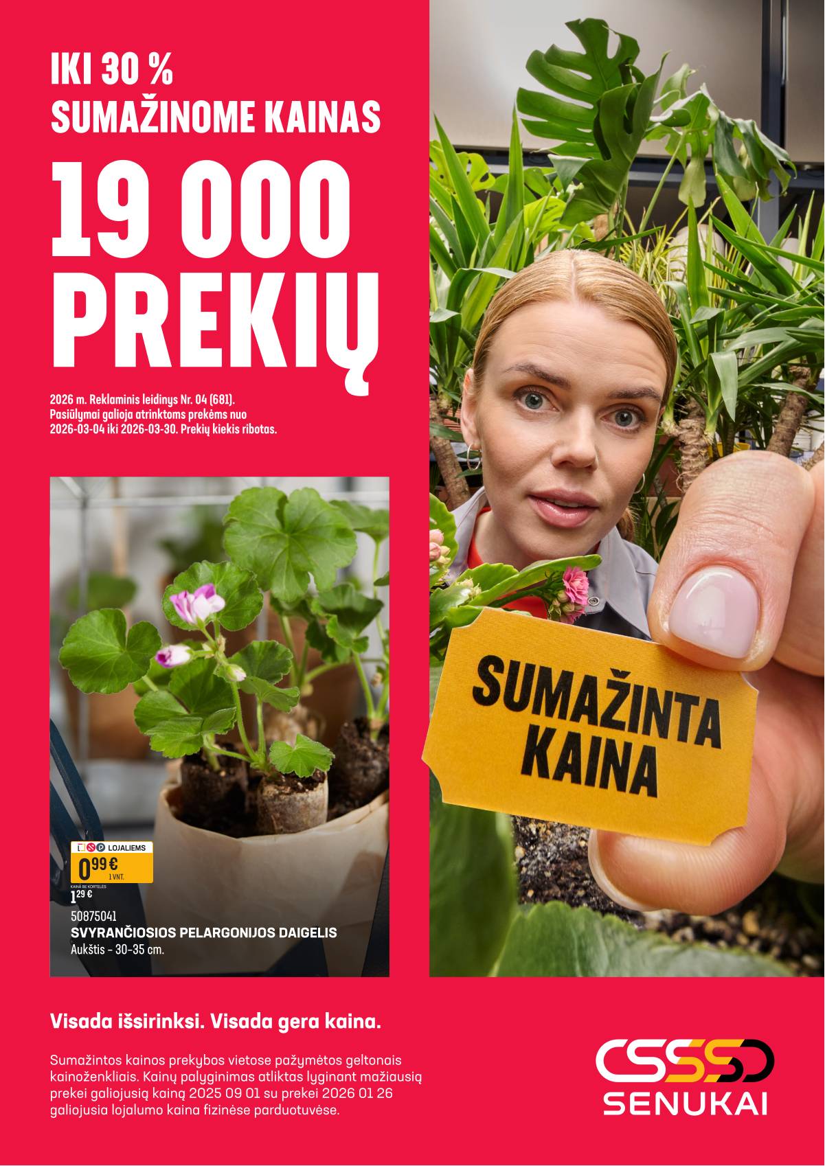 Senukai - Senukai akcijų Leidinys Nr. 4 | 2026-03-04 - 2026-03-30 1 puslapis