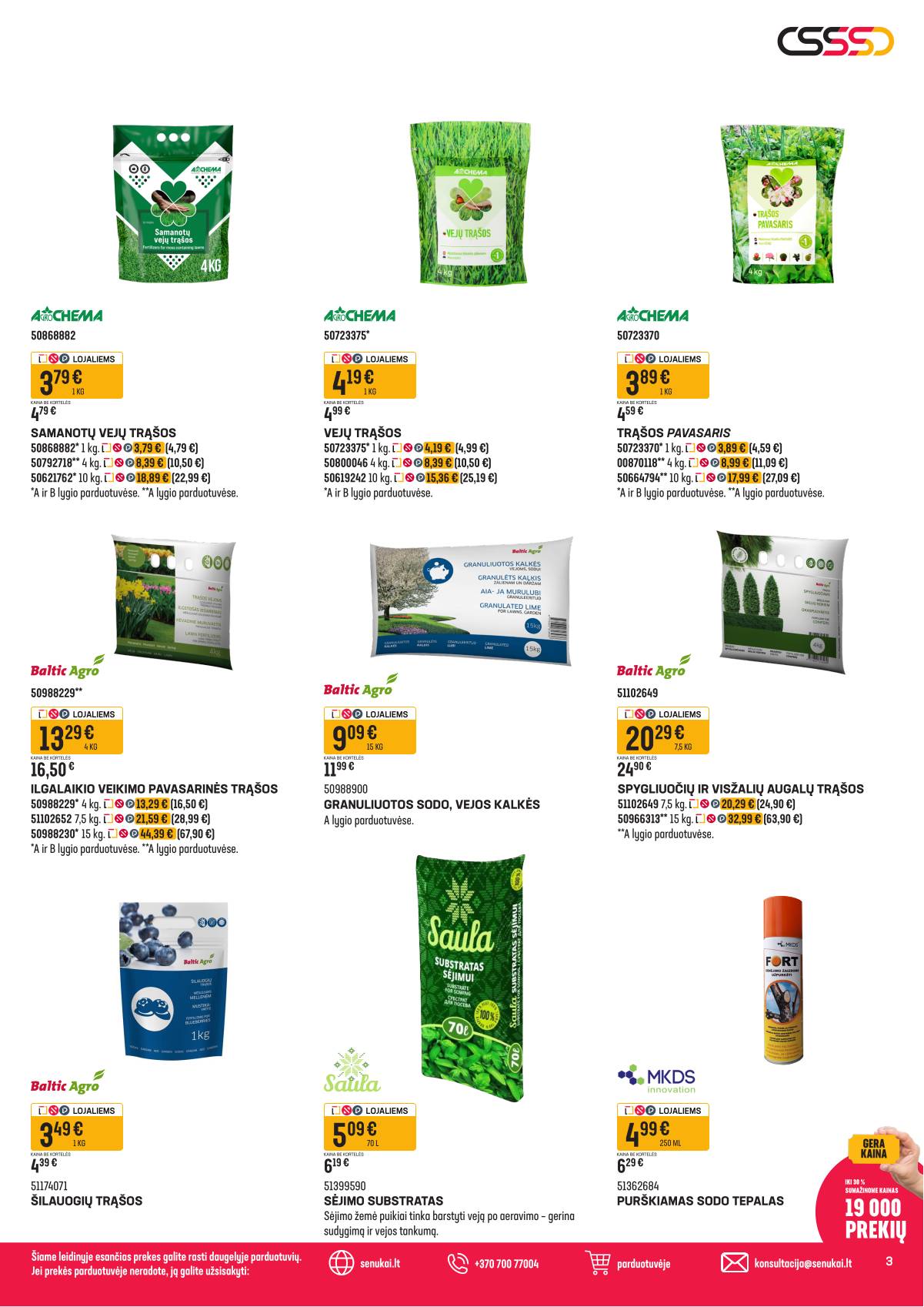 Senukai - Senukai akcijų Leidinys Nr. 4 | 2026-03-04 - 2026-03-30 3 puslapis