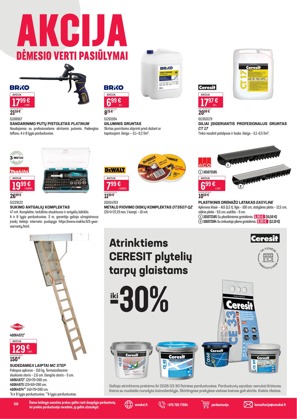 Senukai - Senukai akcijų Leidinys Nr. 4 | 2026-03-04 - 2026-03-30 38 puslapis