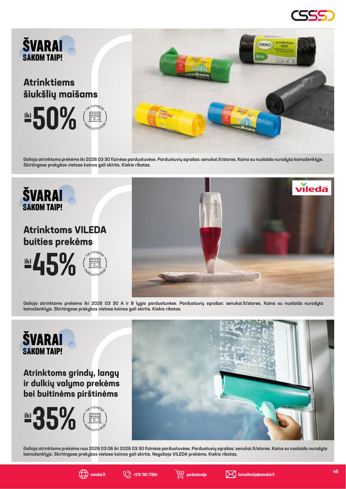 Senukai - Senukai akcijų Leidinys Nr. 4 | 2026-03-04 - 2026-03-30 45 puslapis