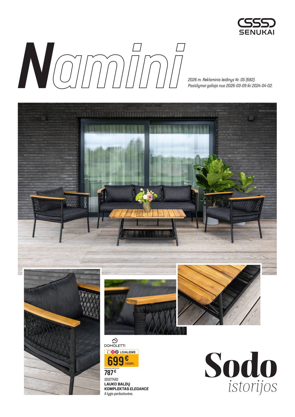 Senukai - Senukų akcijų leidinys "Namini" | 2026-03-09 - 2026-04-02 1 puslapis