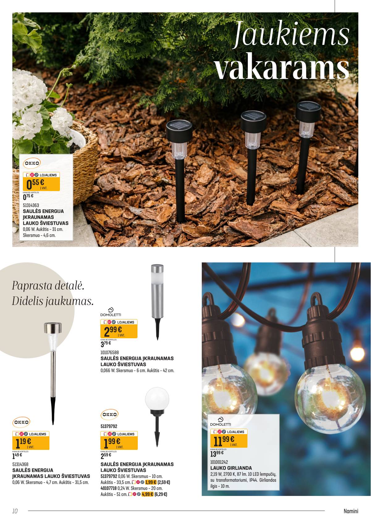 Senukai - Senukų akcijų leidinys "Namini" | 2026-03-09 - 2026-04-02 10 puslapis