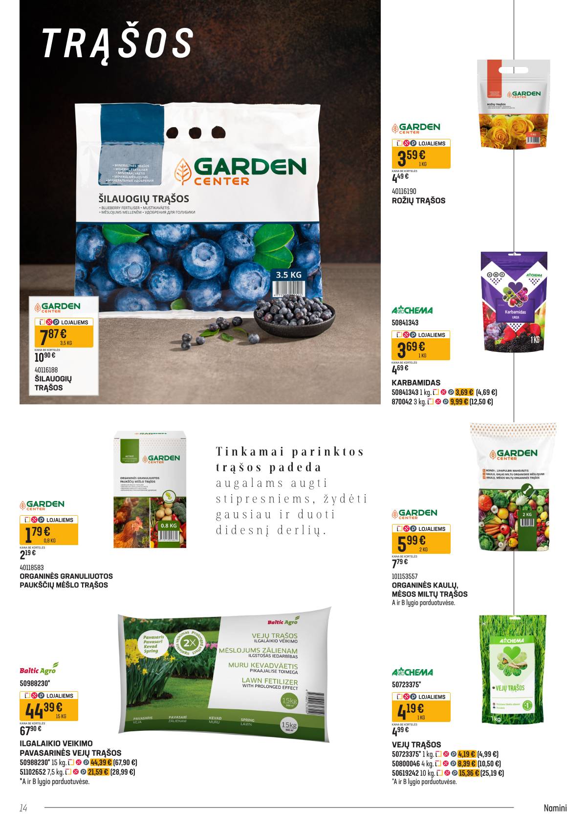 Senukai - Senukų akcijų leidinys "Namini" | 2026-03-09 - 2026-04-02 14 puslapis