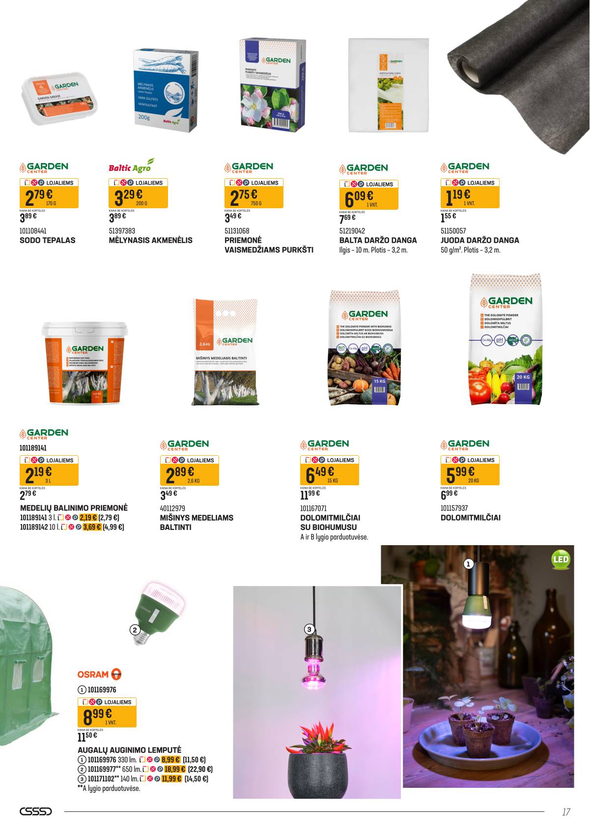 Senukai - Senukų akcijų leidinys "Namini" | 2026-03-09 - 2026-04-02 17 puslapis