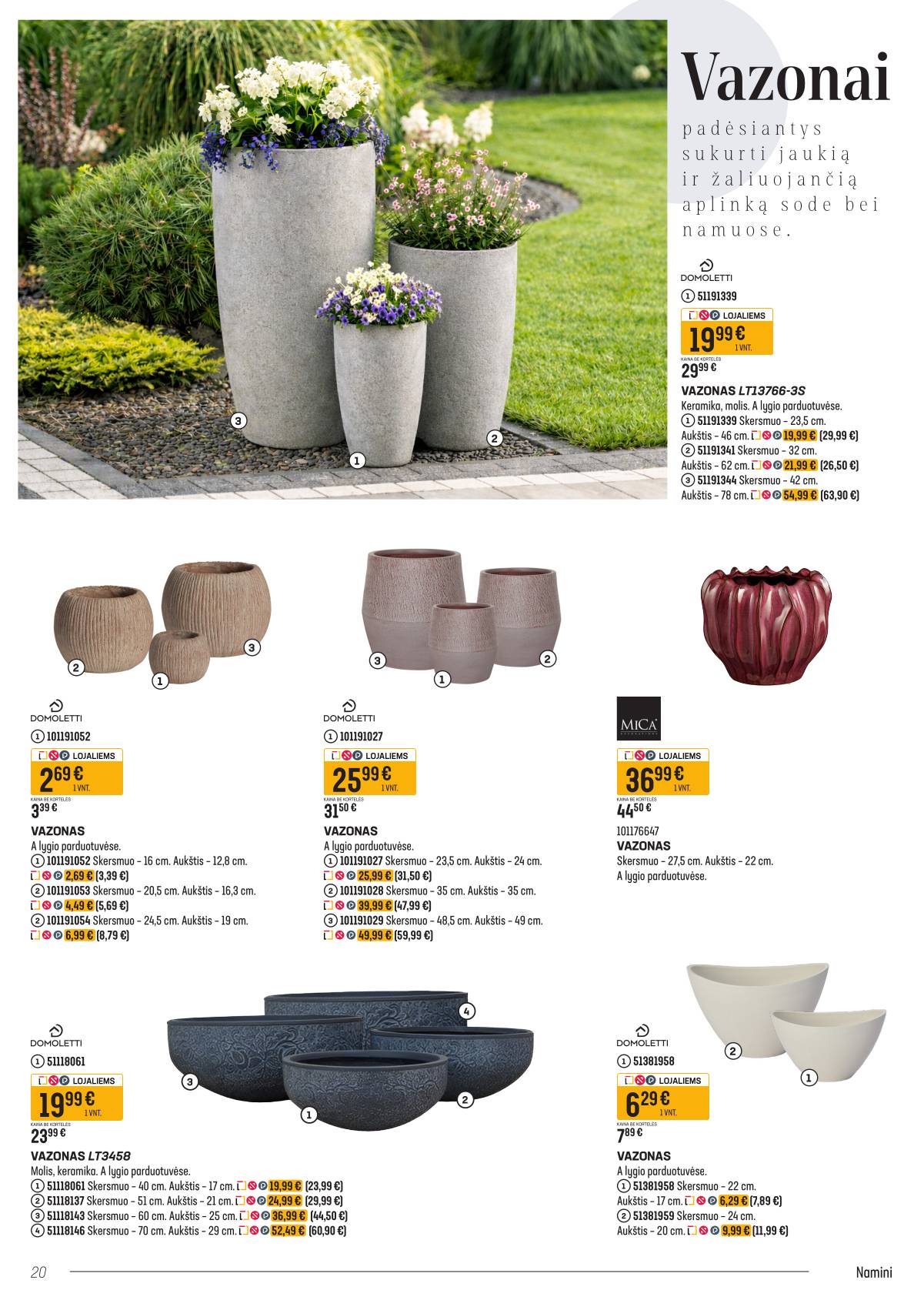 Senukai - Senukų akcijų leidinys "Namini" | 2026-03-09 - 2026-04-02 20 puslapis