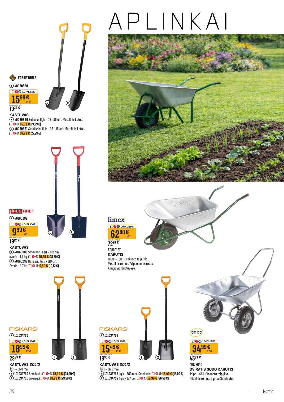 Senukai - Senukų akcijų leidinys "Namini" | 2026-03-09 - 2026-04-02 26 puslapis