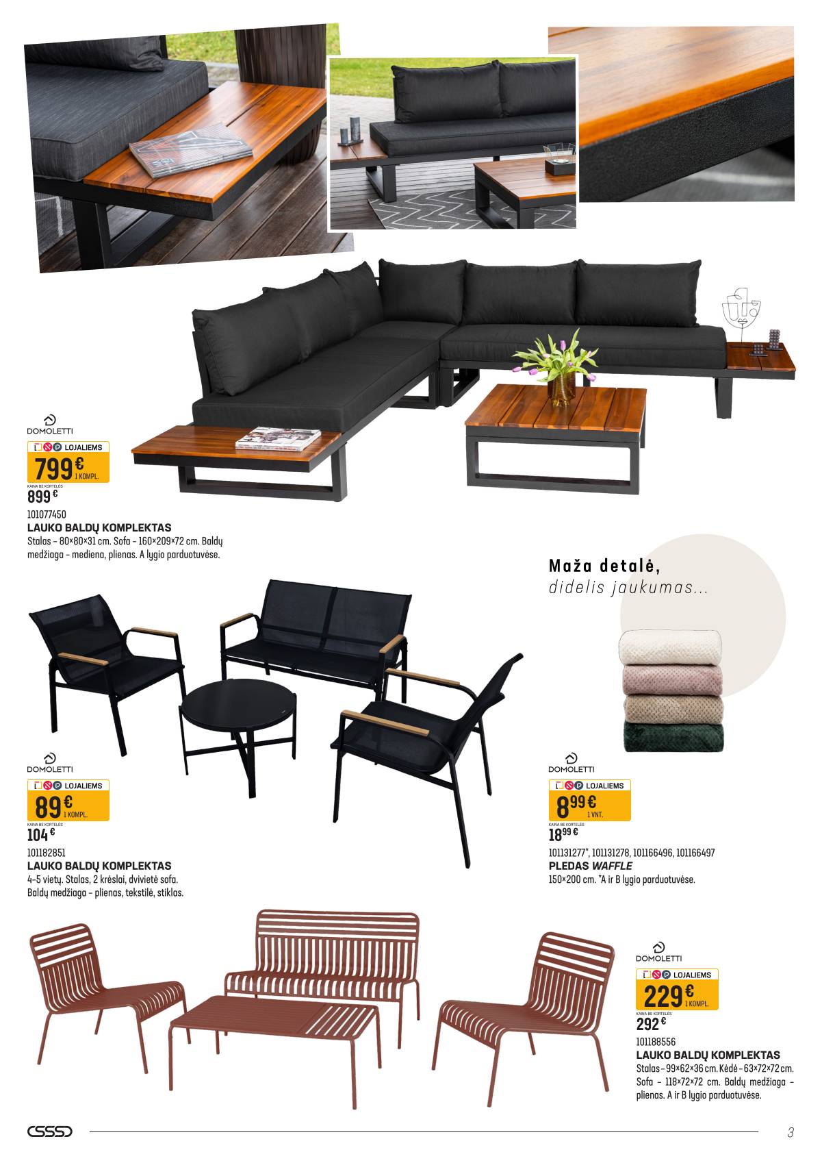 Senukai - Senukų akcijų leidinys "Namini" | 2026-03-09 - 2026-04-02 3 puslapis