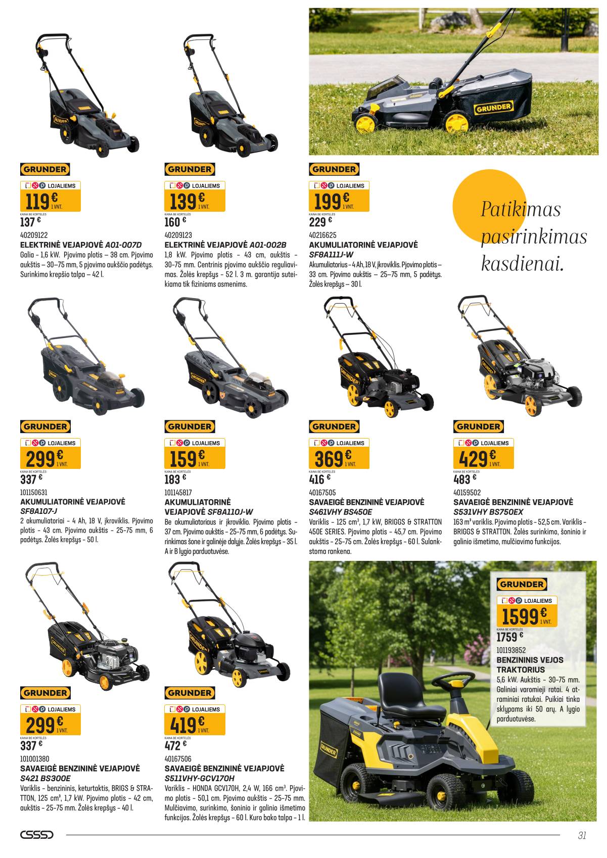 Senukai - Senukų akcijų leidinys "Namini" | 2026-03-09 - 2026-04-02 31 puslapis