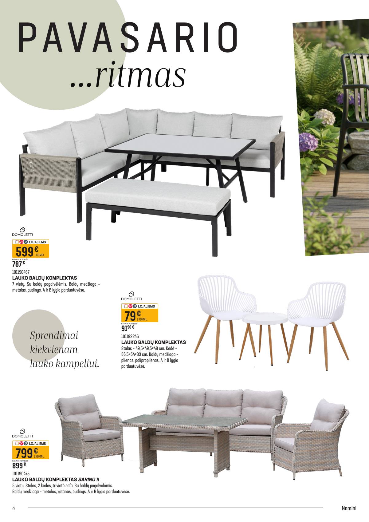 Senukai - Senukų akcijų leidinys "Namini" | 2026-03-09 - 2026-04-02 4 puslapis