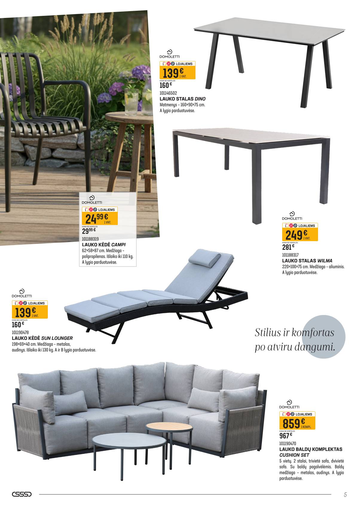 Senukai - Senukų akcijų leidinys "Namini" | 2026-03-09 - 2026-04-02 5 puslapis