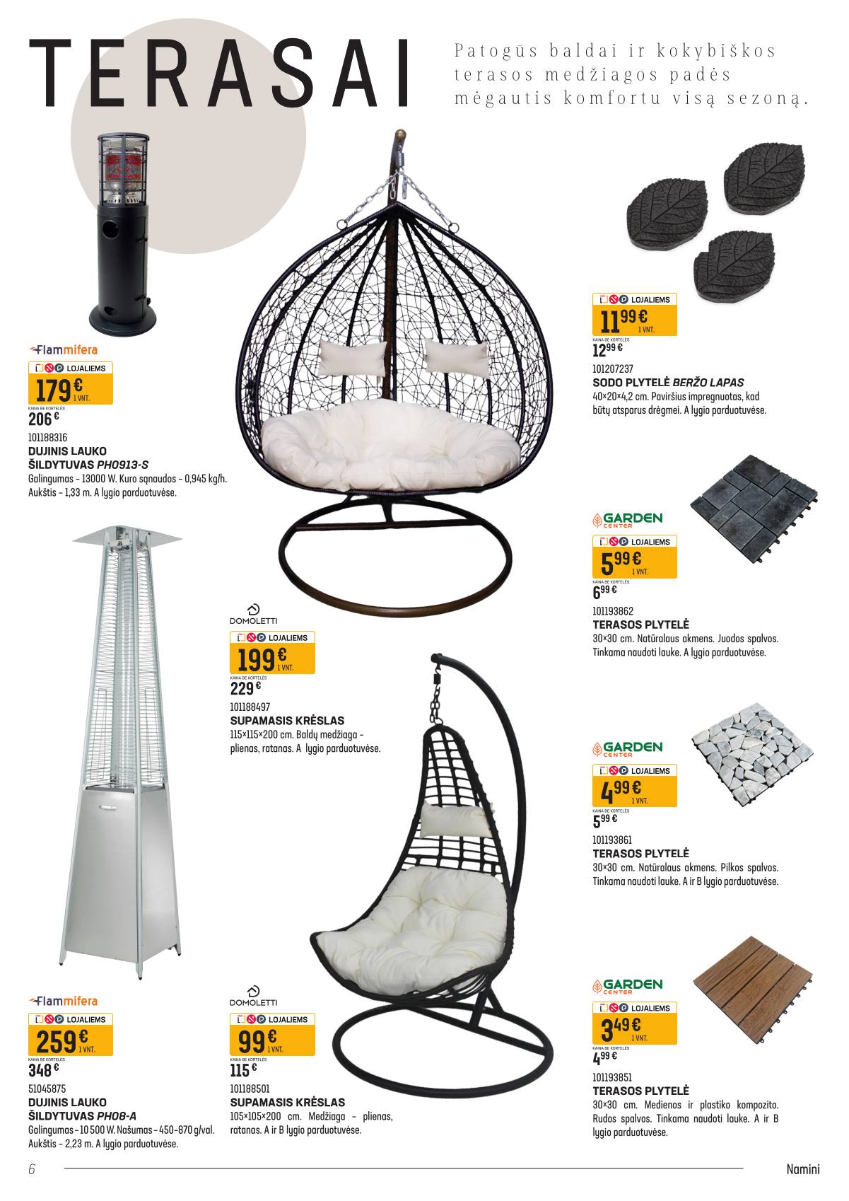 Senukai - Senukų akcijų leidinys "Namini" | 2026-03-09 - 2026-04-02 6 puslapis