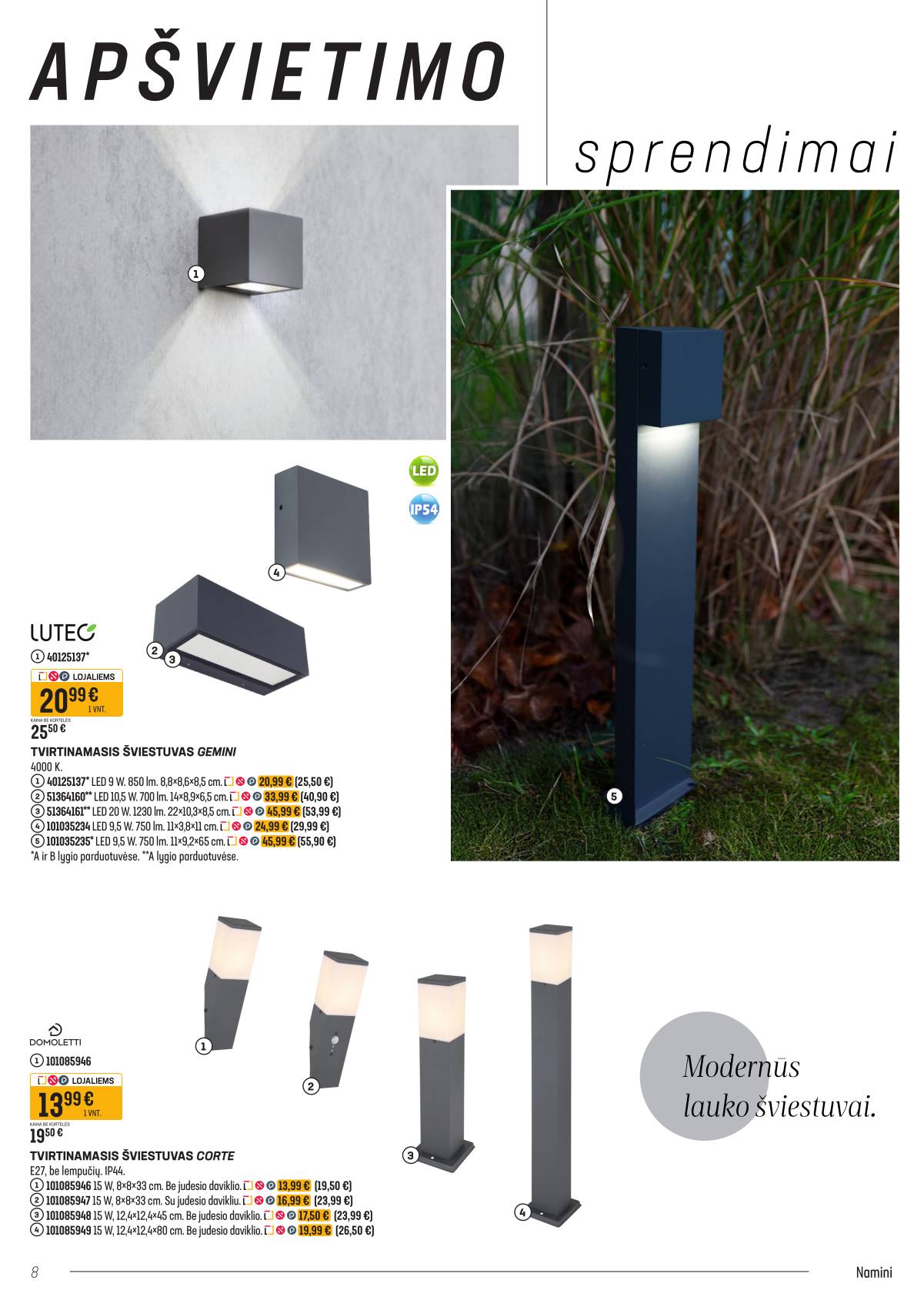 Senukai - Senukų akcijų leidinys "Namini" | 2026-03-09 - 2026-04-02 8 puslapis