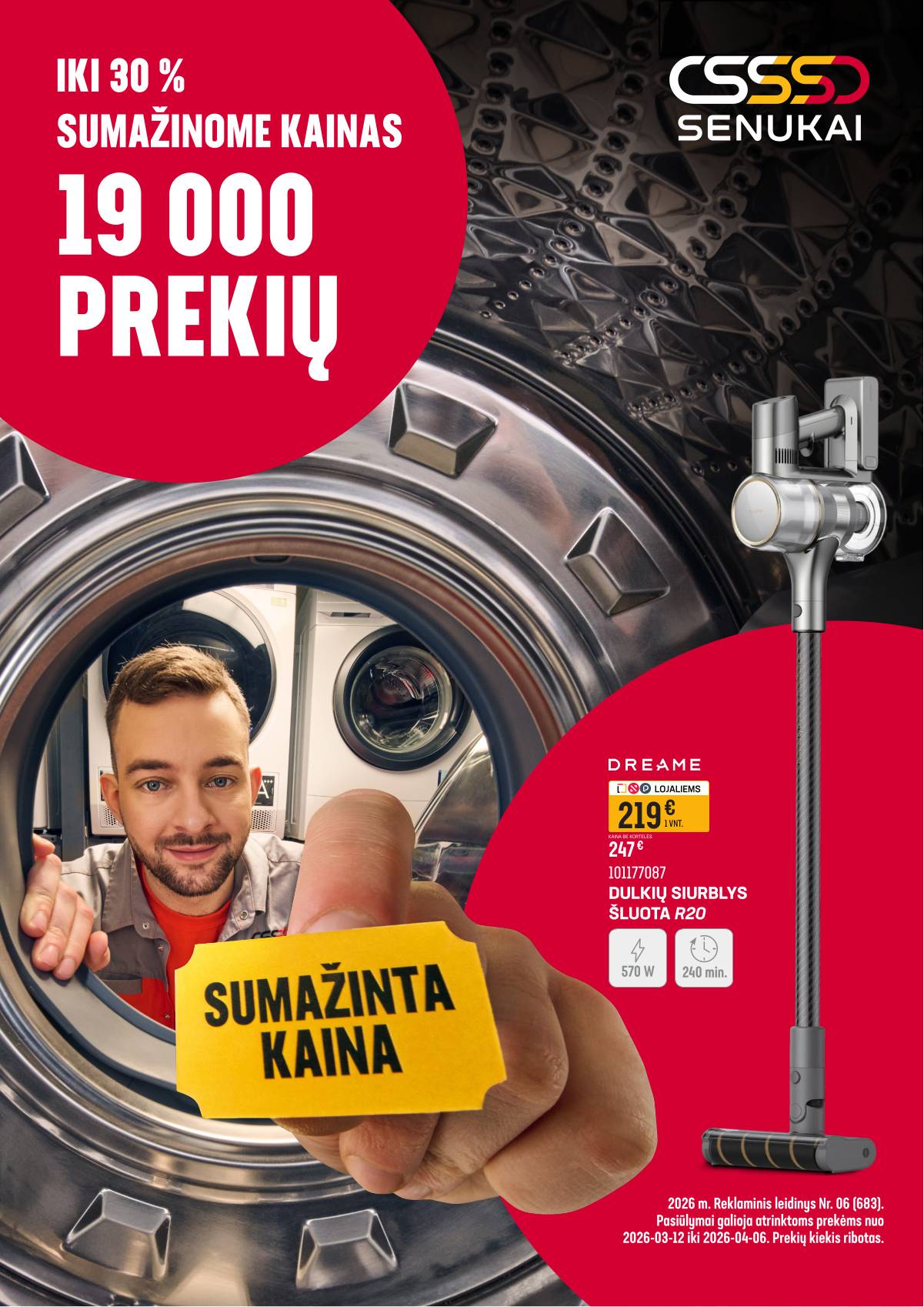 Senukai - Senukai akcijų leidinys Nr. 6 | 2026-03-12 - 2026-04-06 1 puslapis