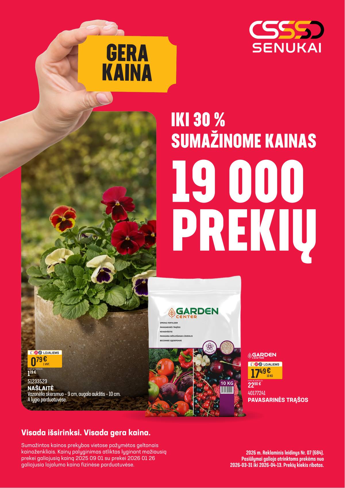 Senukai - Senukai akcijų leidinys nr. 7 | 2026-03-31 - 2026-04-13 1 puslapis