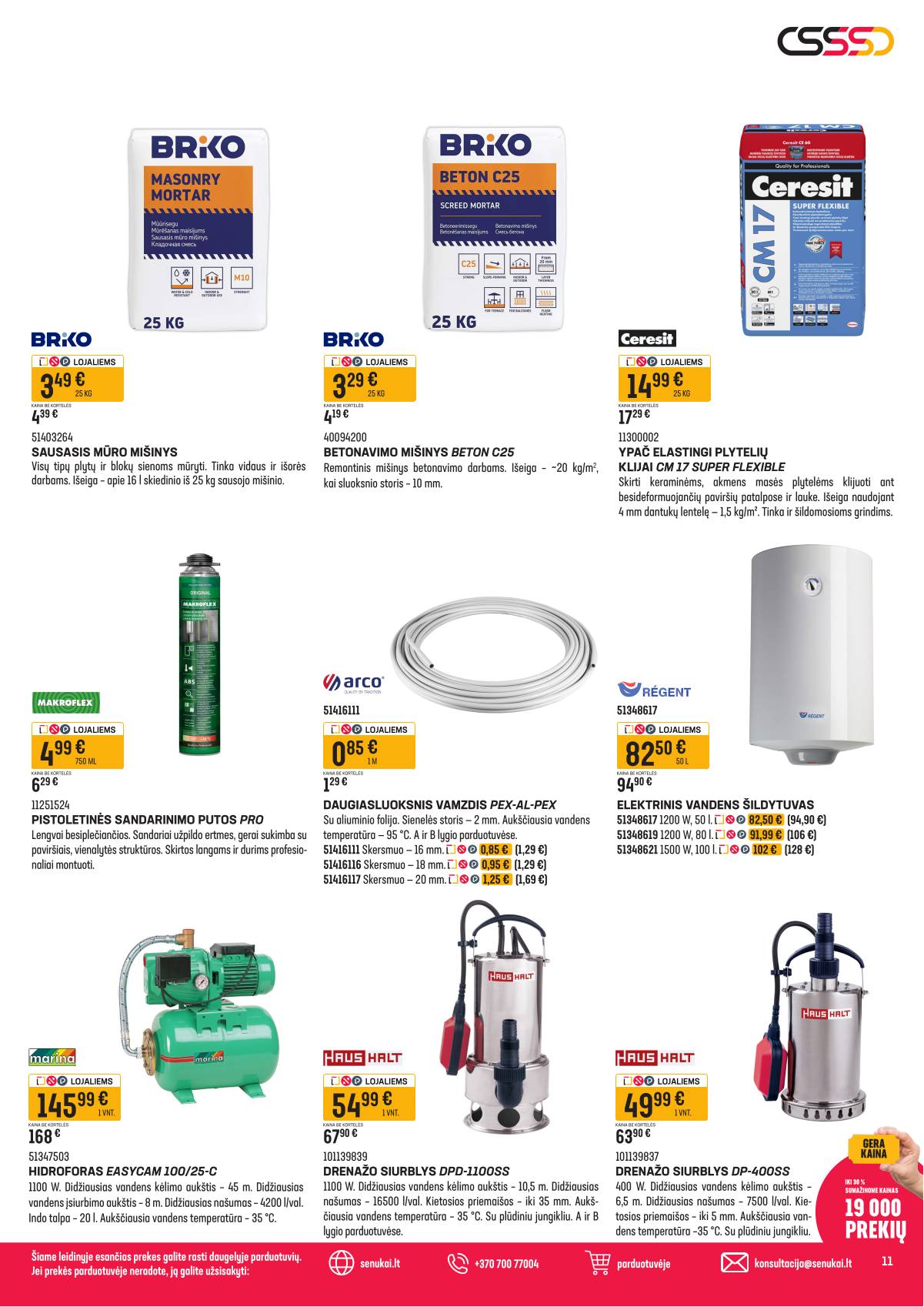 Senukai - Senukai akcijų leidinys nr. 7 | 2026-03-31 - 2026-04-13 11 puslapis