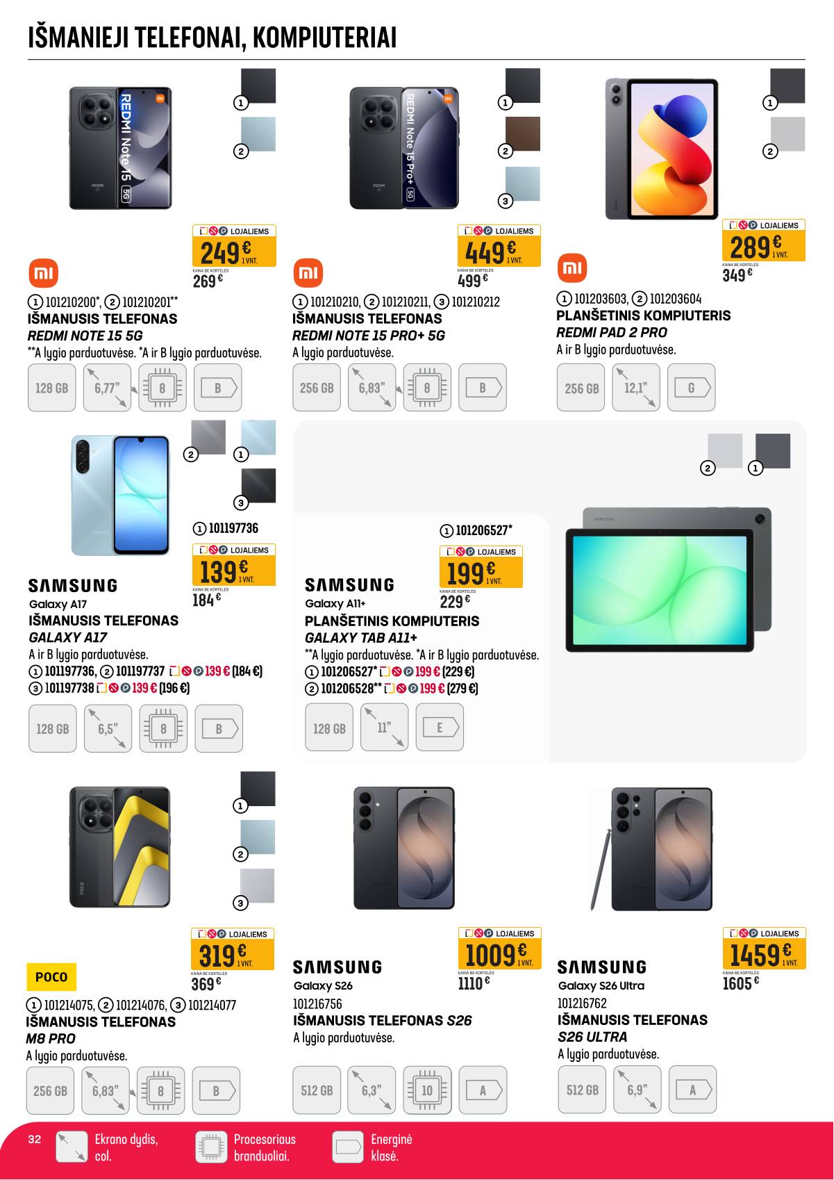 Senukai - Senukai akcijų leidinys | 2026-04-08 - 2026-05-04 32 puslapis