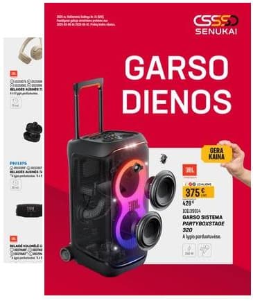 Senukai - Senukai akcijų Leidinys "Garso dienos" | 2026-05-06 - 2026-06-01 2026-05-06 – 2026-06-01