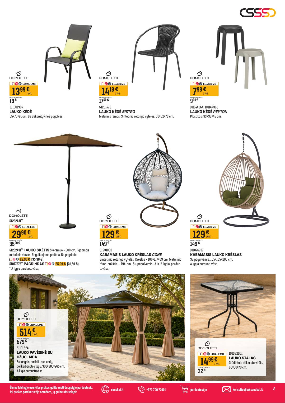 Senukai - Senukai akcijų leidinys Nr. 16 | 2026-06-03 - 2026-06-16 3 puslapis