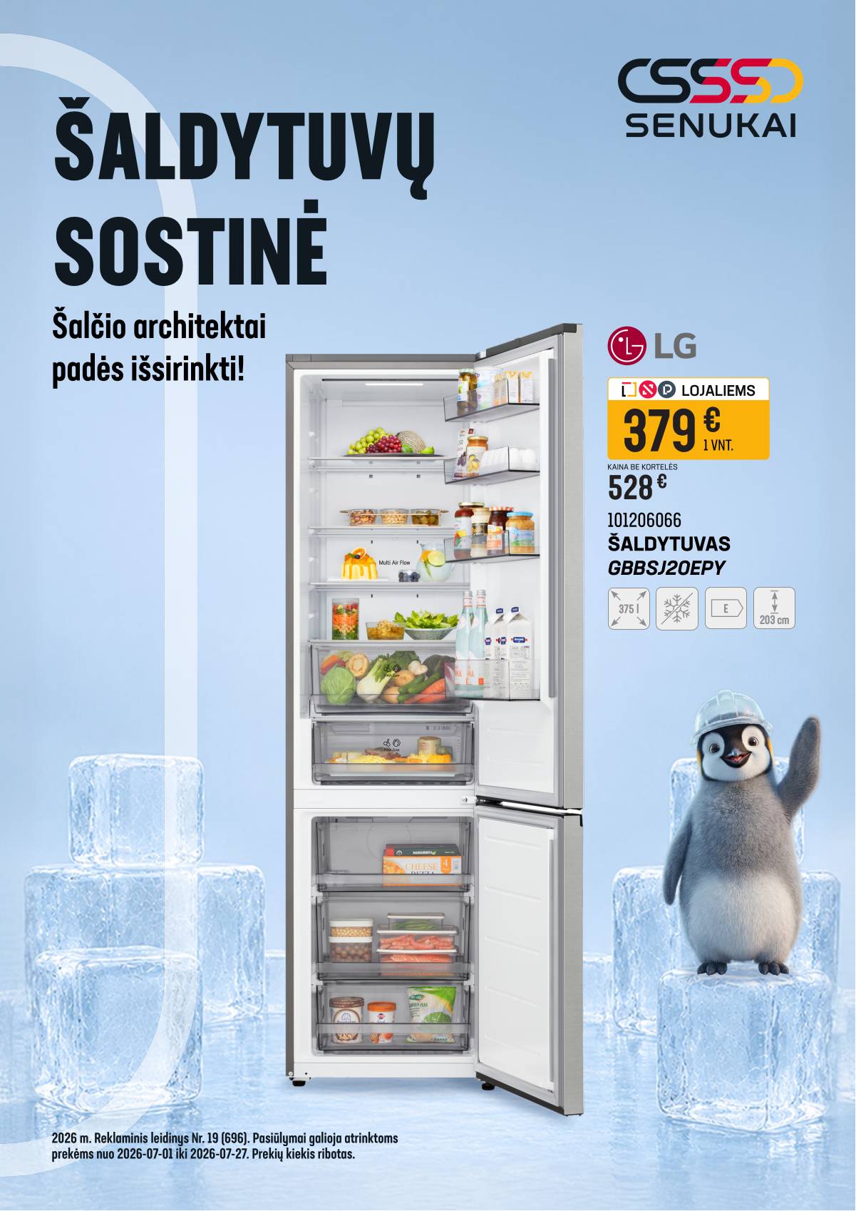 Senukai - Senukai akcijų leidinys "Šaldytuvų sostinė" | 2026-07-01 - 2026-07-27 1 puslapis