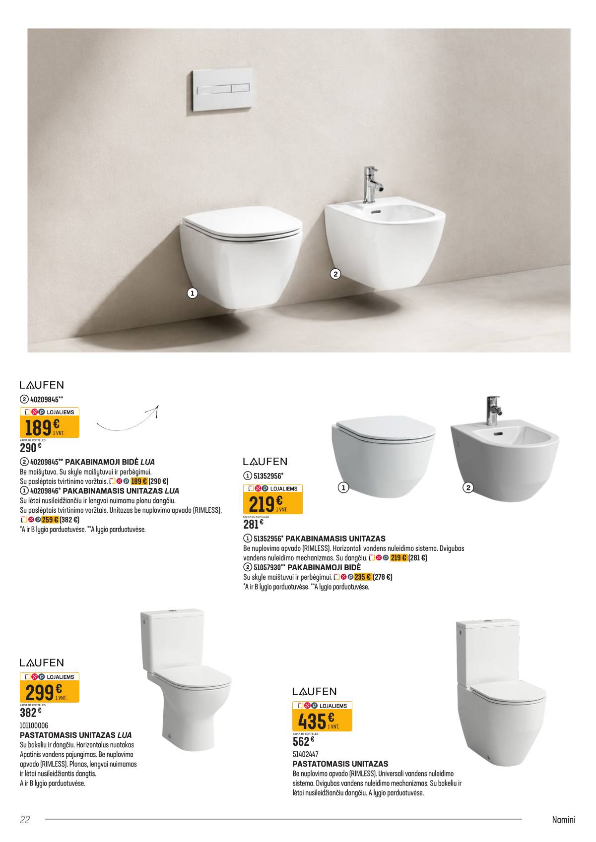 Senukai - Senukai "Namini" nuolaidų katalogas Nr. 22 22 puslapis