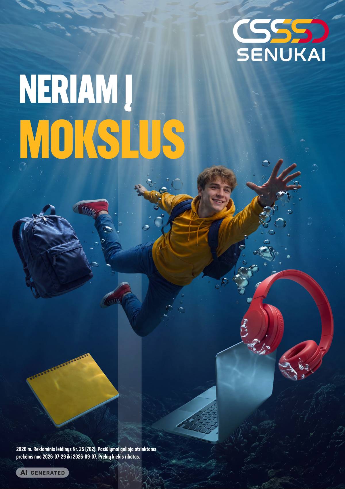 Senukai - Senukai "Neriam į mokslą" akcijų leidinys 1 puslapis