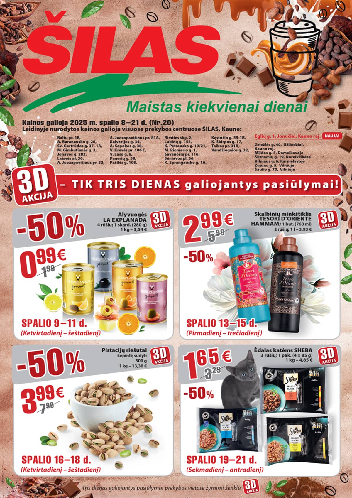 Šilas - Šilas akcijų leidinys Nr. 20 | 2025-10-08 - 2025-10-21 1 puslapis