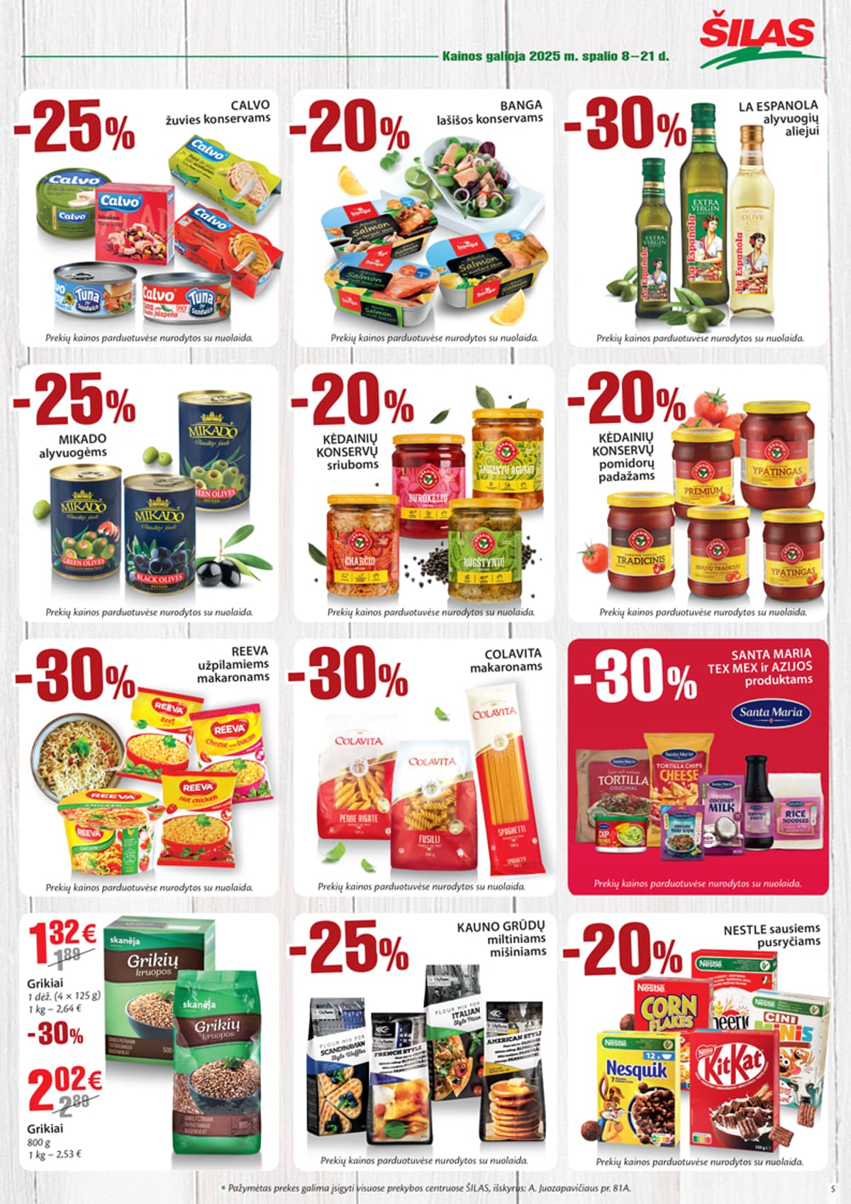 Šilas - Šilas akcijų leidinys Nr. 20 | 2025-10-08 - 2025-10-21 5 puslapis