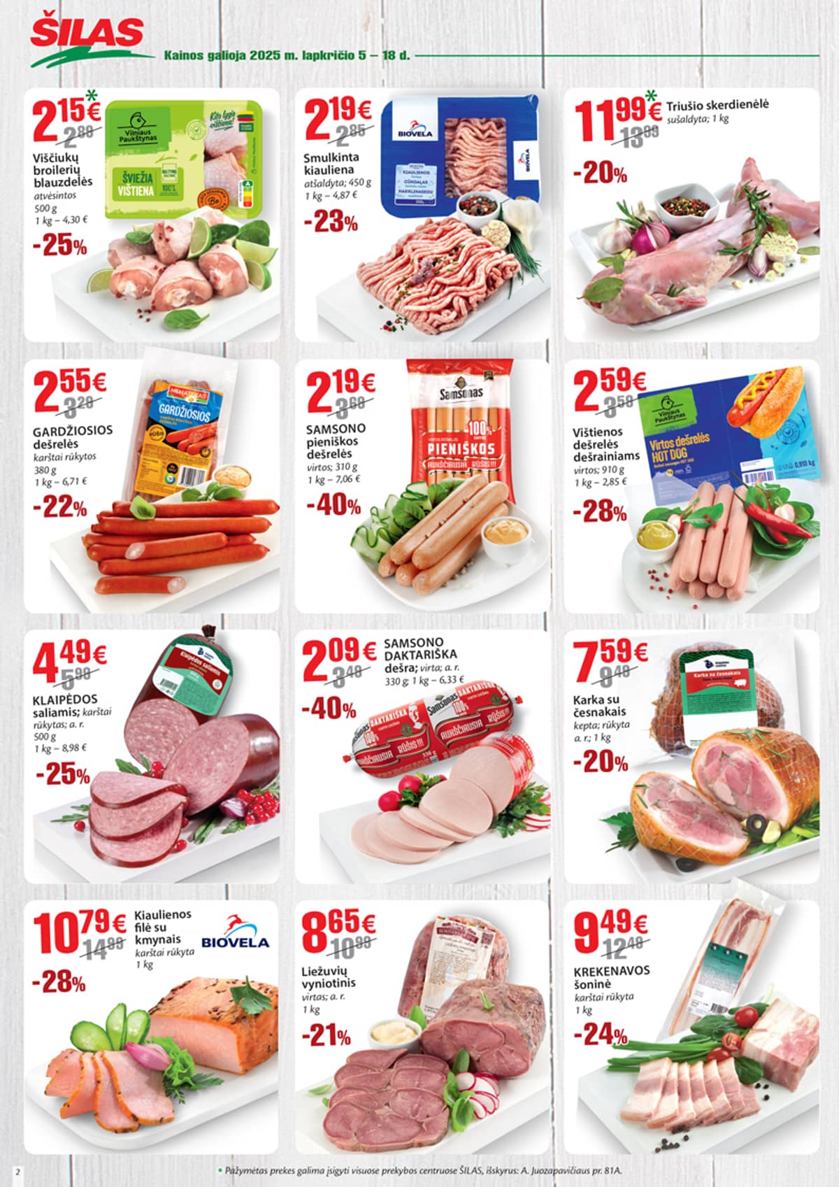 Šilas - Šilas akcijų leidinys Nr. 22 | 2025-11-05 - 2025-11-18 2 puslapis